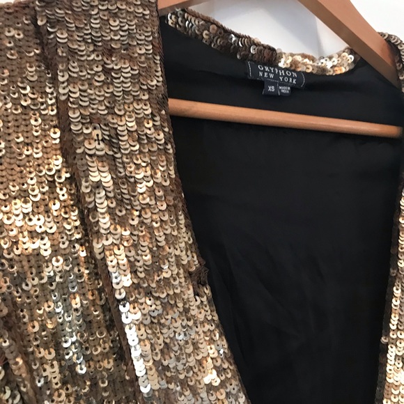 Gold Gryphon New York sequin blazer - Picture 2 of 7